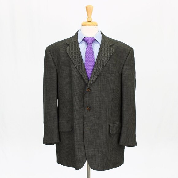 Oscar de la Renta 48R Green HT 3-Button Sport Coat Blazer Jacket V967 - Picture 1 of 11